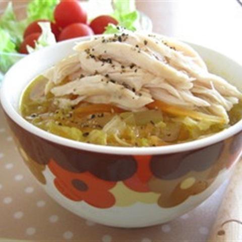 Cách nấu súp bắp cải thịt gà