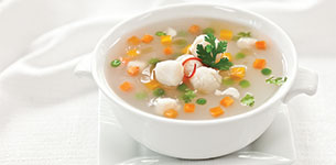 Súp cồi điệp rau củ