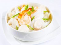 Súp hoành thánh hải sản