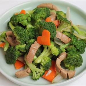 Cách làm súp lơ xanh xào cật heo