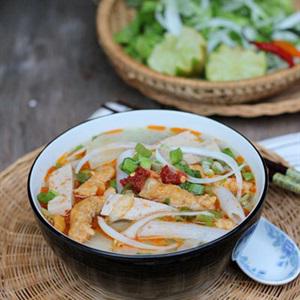 Cách làm súp nui gạo và chả suông