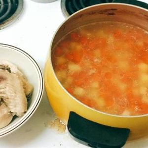 Cách nấu súp rau củ thịt gà