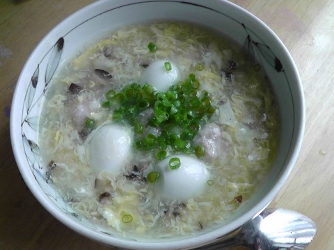 Súp trứng thịt băm