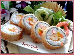 Sushi chiên nhìn là muốn ăn ngay