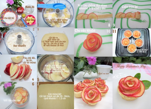 Tart táo hoa hồng