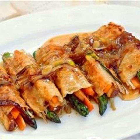 Cách làm tàu hũ cuộn măng tây