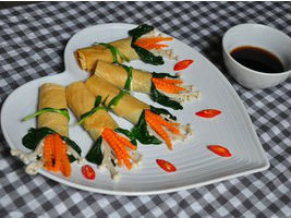 Tàu hũ ky cuộn rau củ