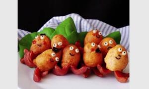 Tê tê đầu lưỡi món gỏi dưa chuột thịt heo