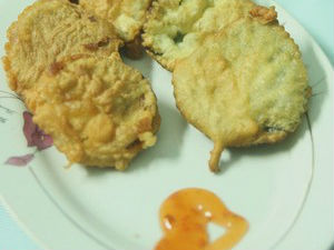 Tempura cà tím tía tô