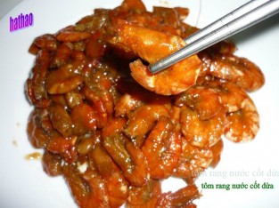 Tép rang nước cốt dừa