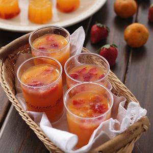 Cách làm thạch cam dâu tây