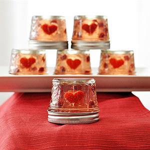 Cách làm thạch dâu hình trái tim