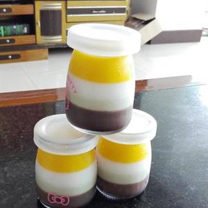 Cách làm thạch hoa quả 4 tầng