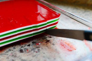 Thạch rau câu ba màu đón giáng sinh