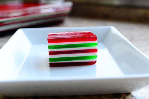 Thạch rau câu ba màu đón giáng sinh