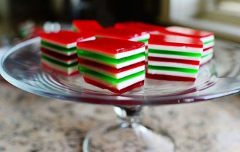 Thạch rau câu ba màu đón giáng sinh