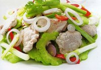 Thăn heo xào cay với khổ qua