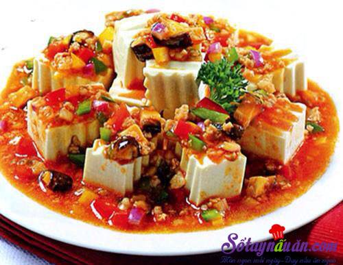 Thanh ngon món đậu phụ xốt rau củ