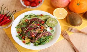 Thanh nhiệt giải khát một cách nhanh chóng bằng chè bột báng dưa hấu