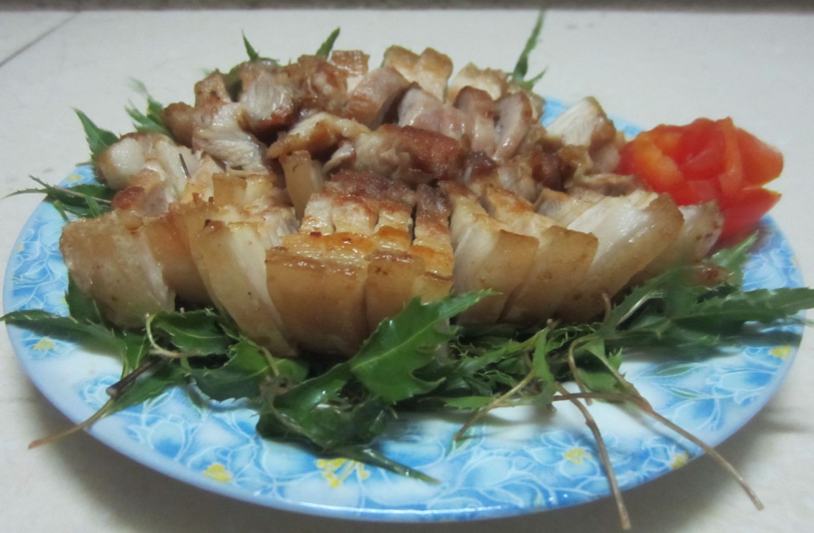 Thịt ba chỉ áp chảo