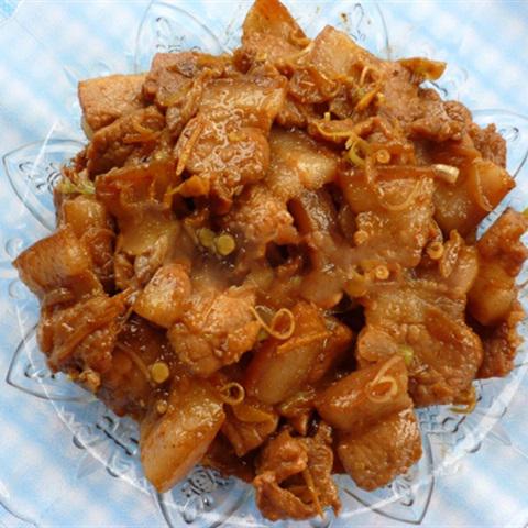 Cách làm thịt ba chỉ chưng mắm tép