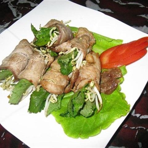 Cách làm thịt ba chỉ cuộn giá