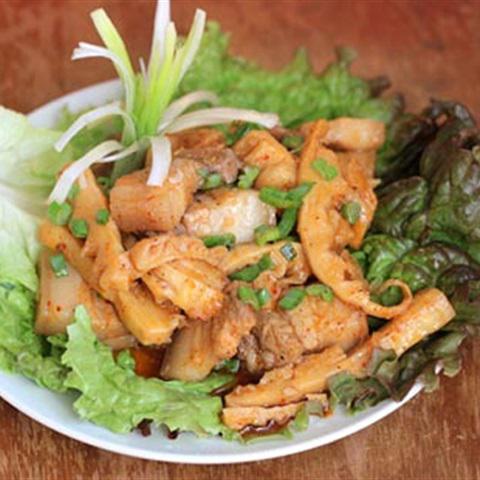 Cách làm thịt ba chỉ kho măng tươi