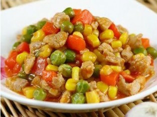 Thịt băm xào thập cẩm