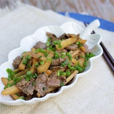 Cách làm thịt bò xào củ sắn
