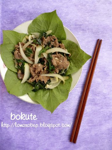 Thịt bò xào lá lốt