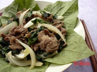 Thịt bò xào lá lốt