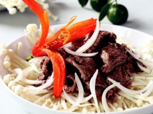 Thịt bò xào nấm