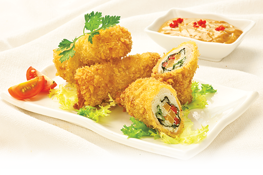 Thịt cuốn rau củ