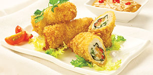 Thịt cuốn rau củ