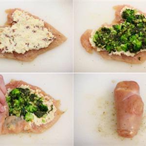 Cách làm thịt gà cuộn bông cải