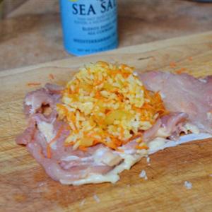 Cách làm thịt gà cuộn cơm