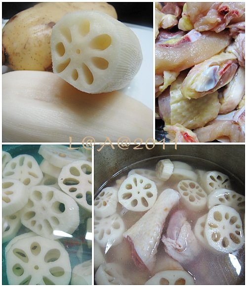 Thịt gà hầm củ sen