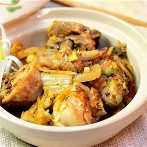 Cách làm thịt gà kho kim chi