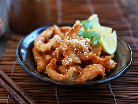 Thịt gà sốt chanh