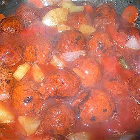 Cách làm thịt gà viên sốt chua ngọt