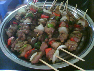 Thịt gan xiên nướng