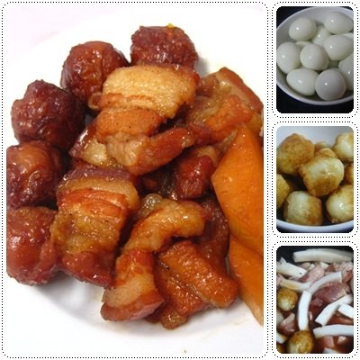 Thịt kho trứng cút, nước dừa