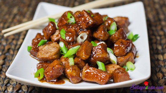 Thịt lợn sốt tương thơm ngon khó cưỡng