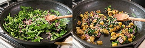 Thịt nguội cuộn khoai tây và táo nướng ngon ngất ngây