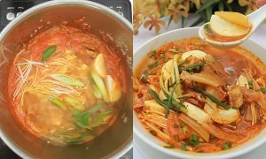 Thịt quay om măng cay đậm đà thơm lừng góc bếp, càng ăn càng thích