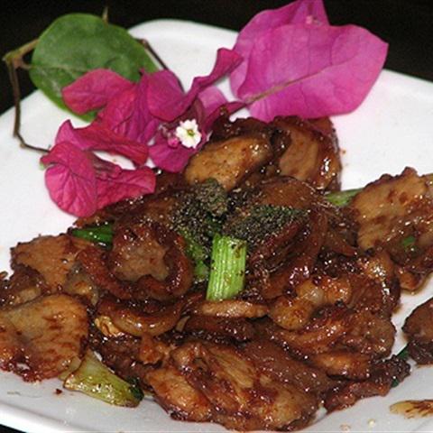 Cách làm thịt rang mắm tép