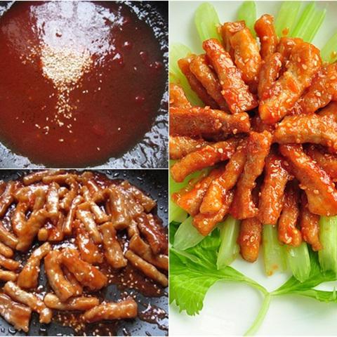 Cách làm thịt thăn sốt chua ngọt