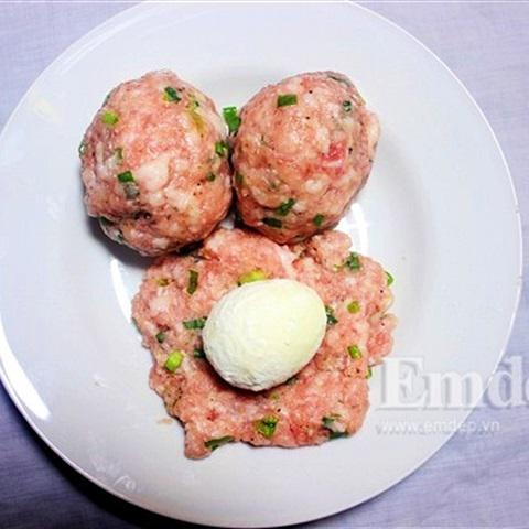 Cách làm thịt xay bọc trứng chiên xù