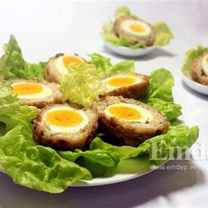 Cách làm thịt xay bọc trứng chiên xù