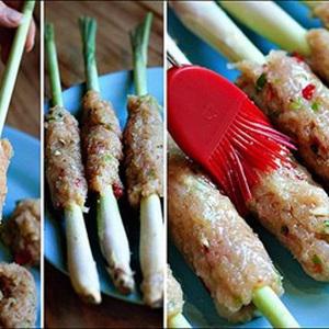 Cách làm thịt xay xiên nướng